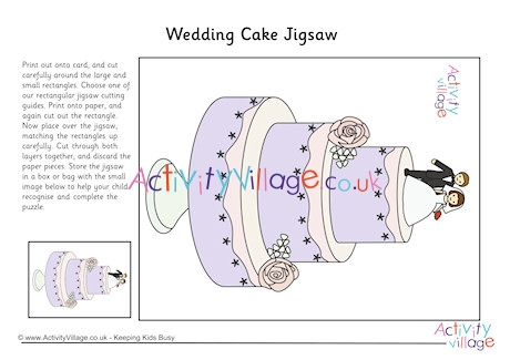 Wedding Cake Printable Jigsaw
