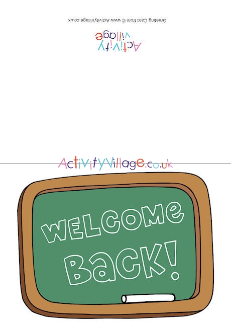 Welcome Back Blackboard Card