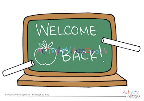 Welcome Back Chalkboard Poster