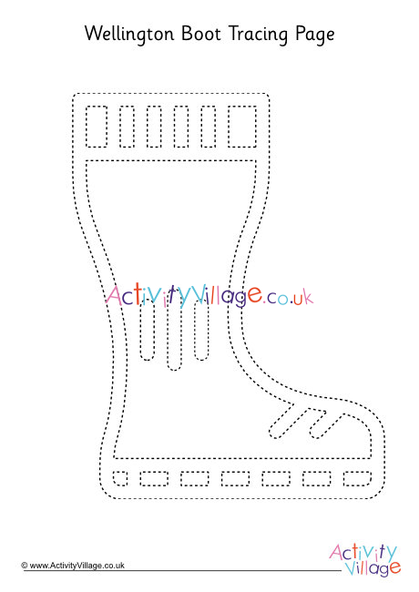 Wellington Boot Tracing Page