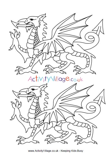 Welsh dragon templates