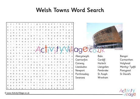 Welsh Towns Word Search