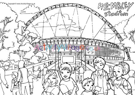 Wembley Stadium colouring page