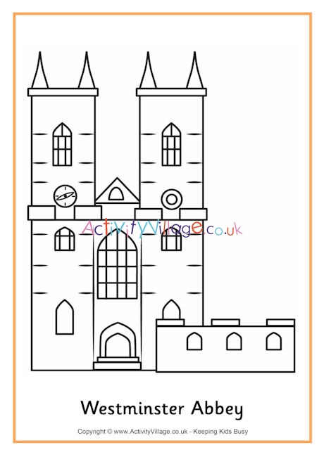 Westminster Abbey colouring page 2
