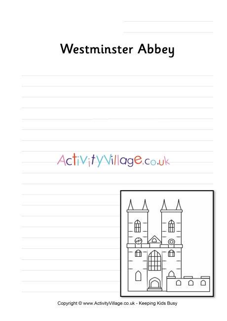 Westminster Abbey writing page