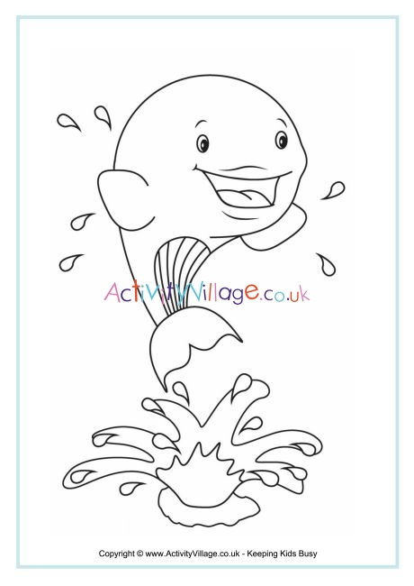 Whale colouring page - 2
