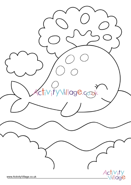 Whale Colouring Page 4