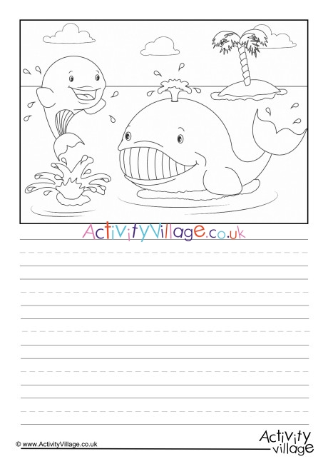 Whales Scene Story Paper