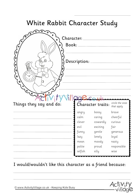 White Rabbit Character Study