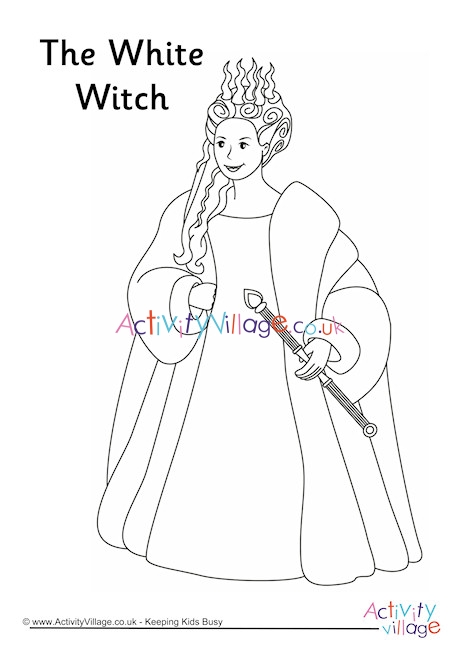 White Witch Colouring Page