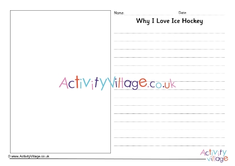 Why I Love Ice Hockey Writing Prompt