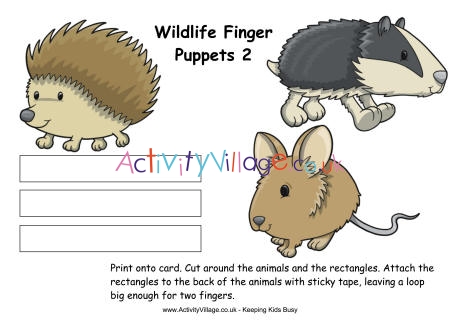 Wildlife finger puppets 2
