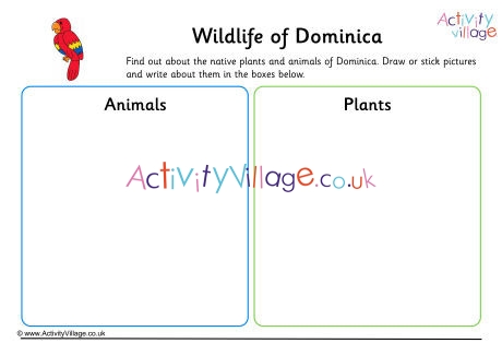 Wildlife Of Dominica Worksheet