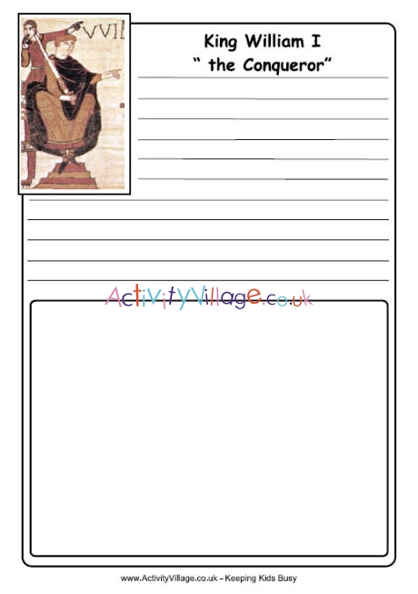 William I notebooking page 