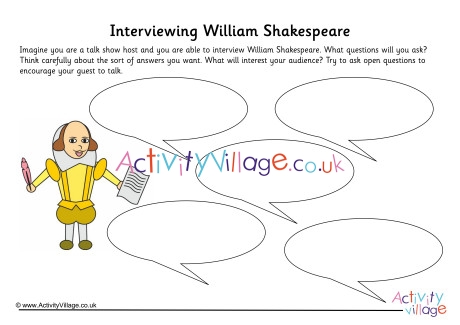 William Shakespeare Interview Worksheet