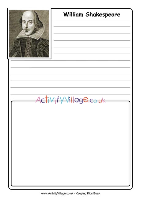 William Shakespeare notebooking page 