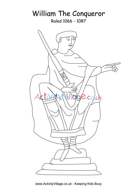 William the Conqueror colouring page