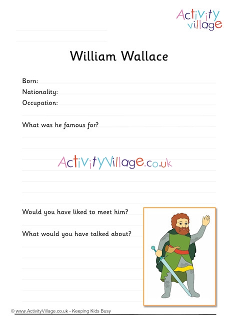 William Wallace Worksheet
