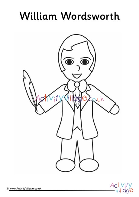 William Wordsworth Colouring Page