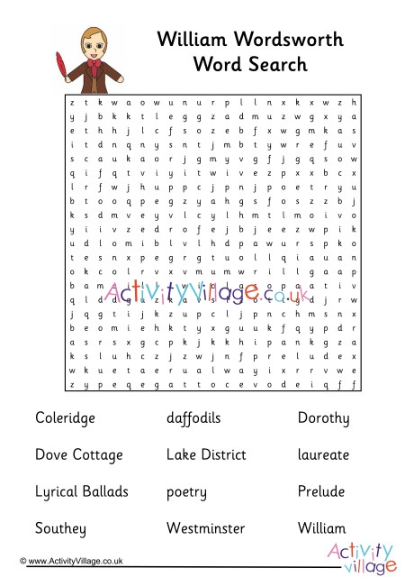 William Wordsworth Word Search