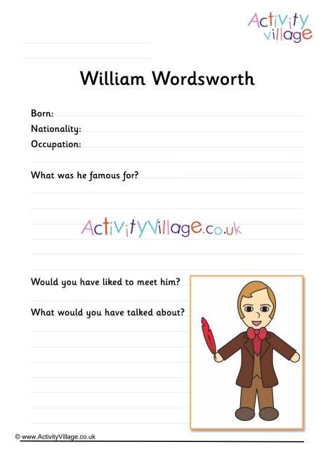 William Wordsworth Worksheet