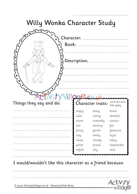 Willy Wonka Character Study