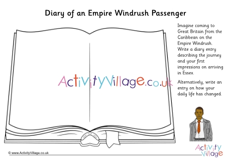 Windrush diary worksheet