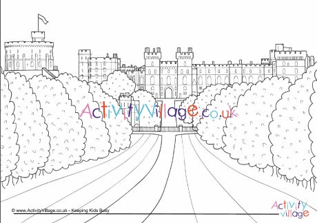 Windsor Castle colouring page