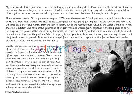 Winston Churchill VE Day speech 2