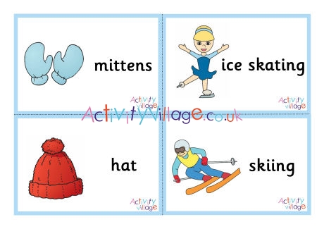 Winter flash cards - small