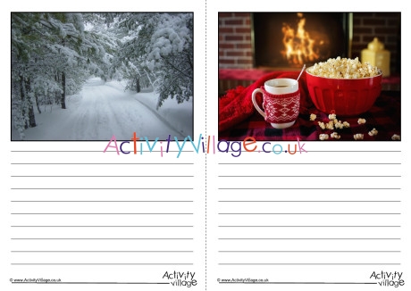 Winter Scene Writing Prompt Story Paper