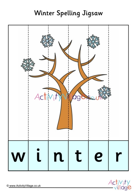 Winter Spelling Jigsaw 3