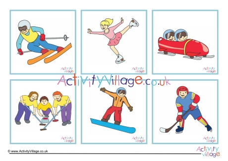 Winter Sport Game Cards