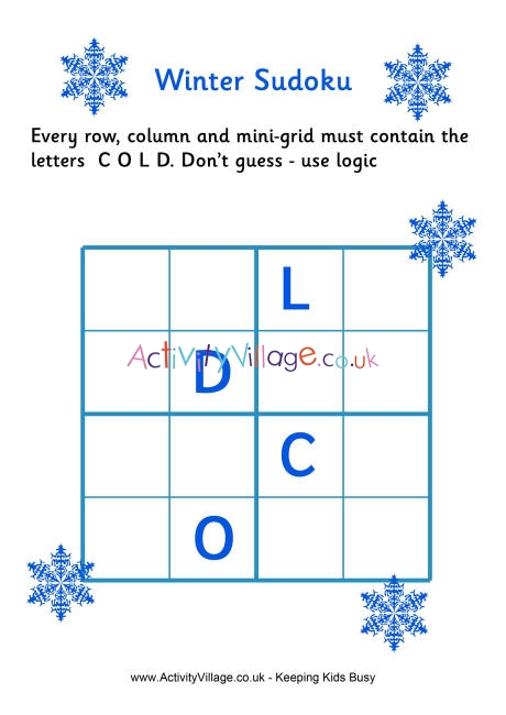 Winter sudoku - easy