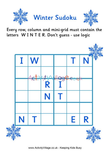 Winter sudoku - medium