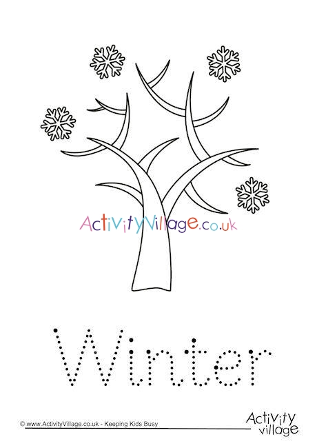 Winter word tracing