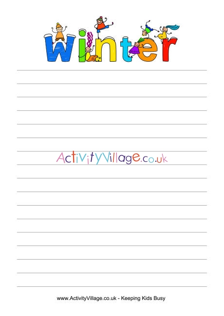 Winter writing paper 