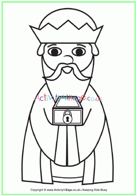 Wise Man colouring page