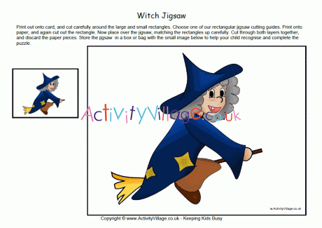 Witch Jigsaw Printable