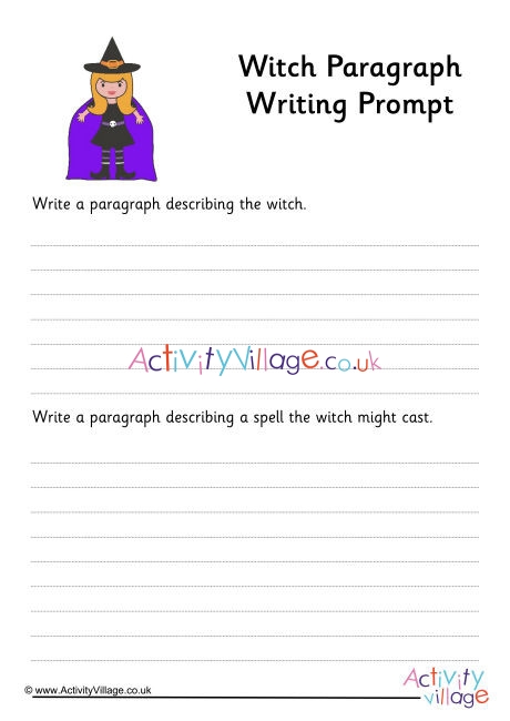 Witch Paragraph Writing Prompt