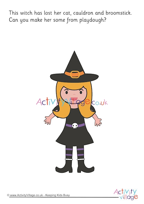 Witch Playdough Mat