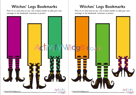 Witch's legs bookmarks