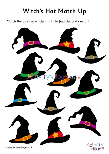 Witch's Hat Match Up Puzzle