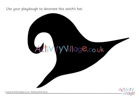 Witch's Hat Playdough Mat