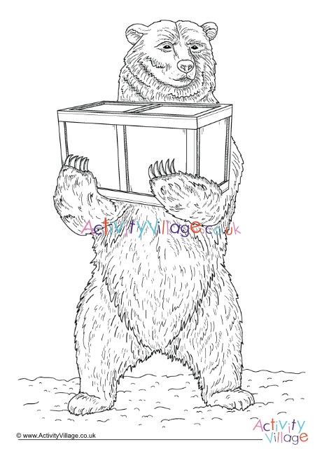 Wojtek the Soldier Bear colouring page 2