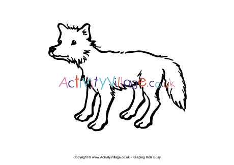 Wolf cub colouring page