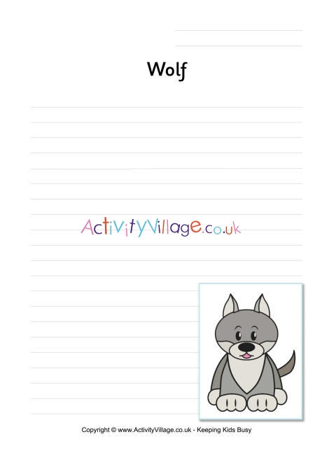 Wolf writing page