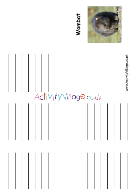 Wombat mini booklet