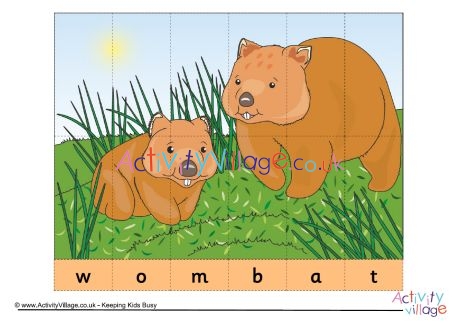 Wombat word jigsaw