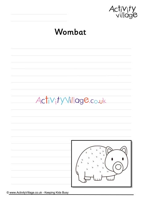 Wombat writing page